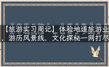 【旅游实习周记】体验地道旅游业，游历风景线，文化探秘一网打尽！