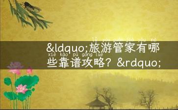 “旅游管家有哪些靠谱攻略？”