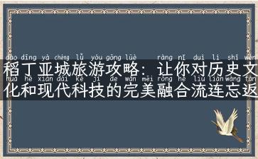 稻丁亚城旅游攻略：让你对历史文化和现代科技的完美融合流连忘返