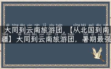 大同到云南旅游团,【从北国到南疆】大同到云南旅游团，暑期最强旅行计划！