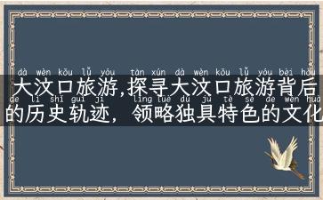 大汶口旅游,探寻大汶口旅游背后的历史轨迹，领略独具特色的文化魅力