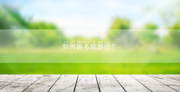 如何报名旅游团？