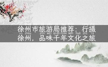 徐州市旅游局推荐：行摄徐州，品味千年文化之旅
