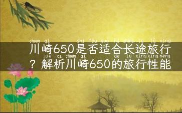 川崎650是否适合长途旅行？解析川崎650的旅行性能