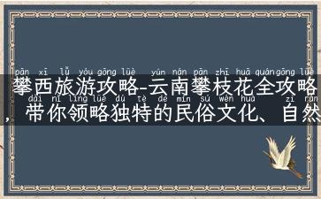 攀西旅游攻略-云南攀枝花全攻略，带你领略独特的民俗文化、自然风光。