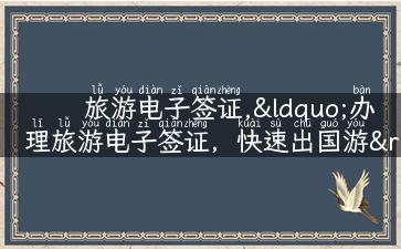 旅游电子签证,“办理旅游电子签证，快速出国游”