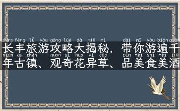 长丰旅游攻略大揭秘，带你游遍千年古镇、观奇花异草、品美食美酒！