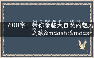 600字：带你亲临大自然的魅力之旅——探访中国最美景点