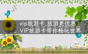 vip旅游卡,旅游更优惠，VIP旅游卡带你畅玩世界