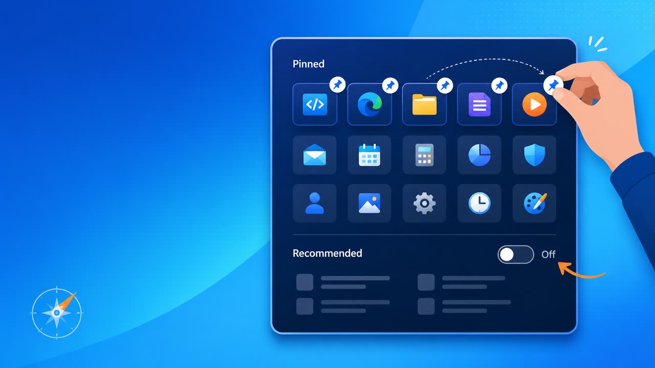 Windows 11 开始菜单整理：固定常用应用与关闭推荐内容